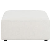 Freddie Square Upholstered Ottoman Pearl